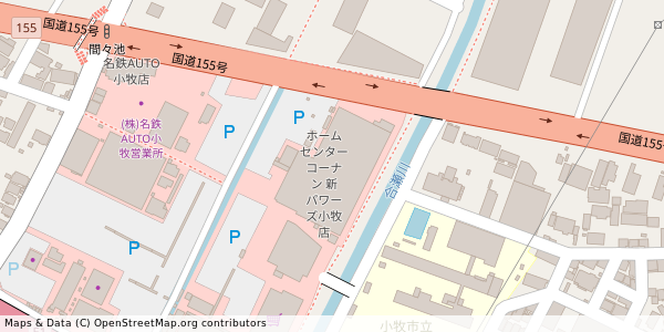 愛知県小牧市大字間々原新田 付近 : 35302136,136921219 愛知県小牧市大字間々原新田 付近 : 35302136,136921219