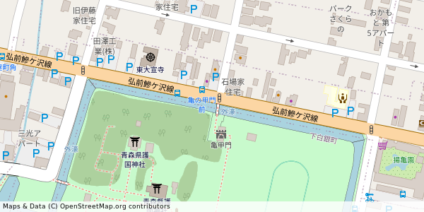 青森県弘前市大字亀甲町 付近 : 40612045,140466633