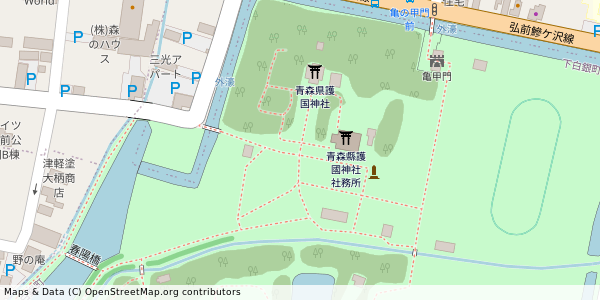 青森県弘前市大字下白銀町 付近 : 40610994,140465308