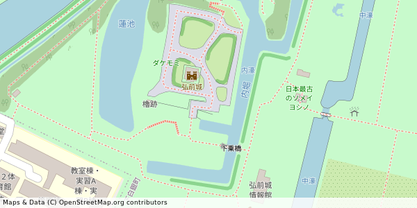 青森県弘前市大字下白銀町 付近 : 40607585,140463919