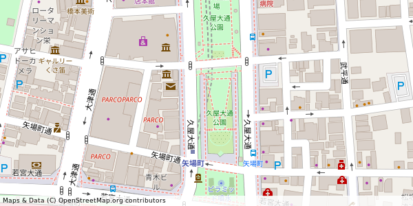 愛知県名古屋市中区栄 付近 : 35163713,136908885