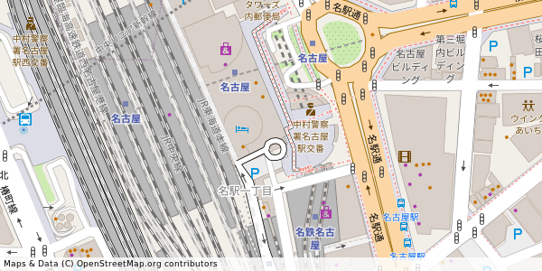 愛知県名古屋市中村区名駅 付近 : 35170388,136883361