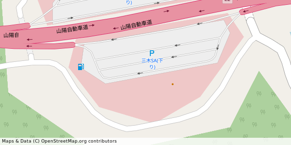 兵庫県三木市加佐 付近 : 34815649,134980846