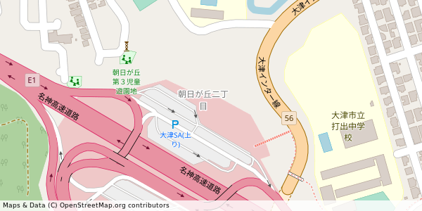 滋賀県大津市朝日が丘 付近 : 34997532,135869926