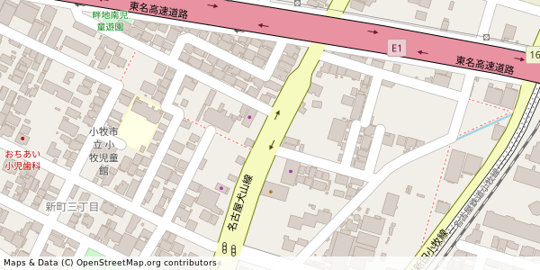 愛知県小牧市新町 付近 : 35295996,136931072 愛知県小牧市新町 付近 : 35295996,136931072