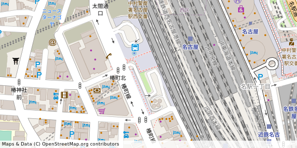 愛知県名古屋市中村区椿町 付近 : 35170069,136880731