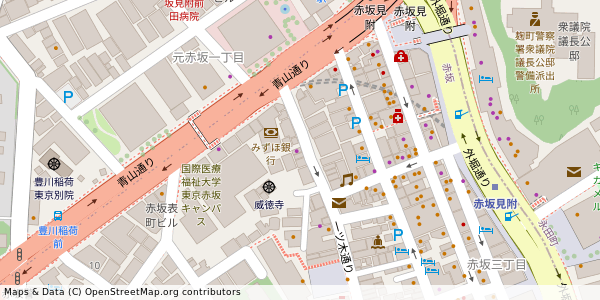 東京都港区赤坂 付近 : 35676642,139735432 東京都港区赤坂 付近 : 35676642,139735432