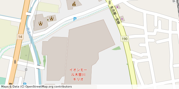 愛知県一宮市木曽川町黒田 付近 : 35350139,136774083