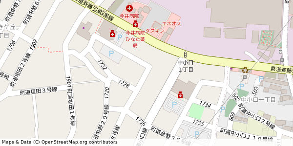 愛知県丹羽郡大口町余野 付近 : 35346884,136912596