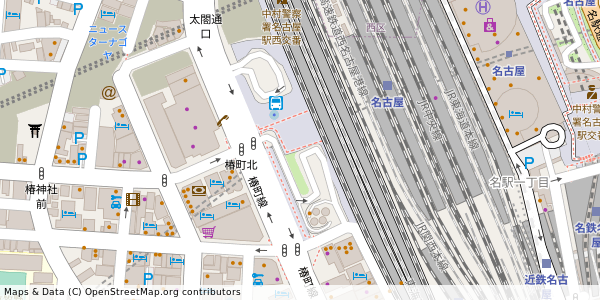 愛知県名古屋市中村区椿町 付近 : 35170128,136880696