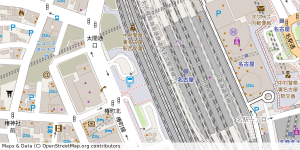 愛知県名古屋市中村区名駅 付近 : 35170630,136880864