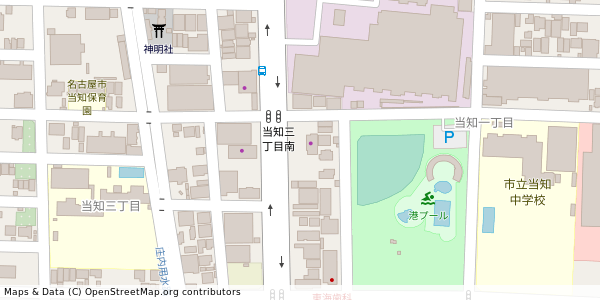 愛知県名古屋市港区当知 付近 : 35111622,136846755