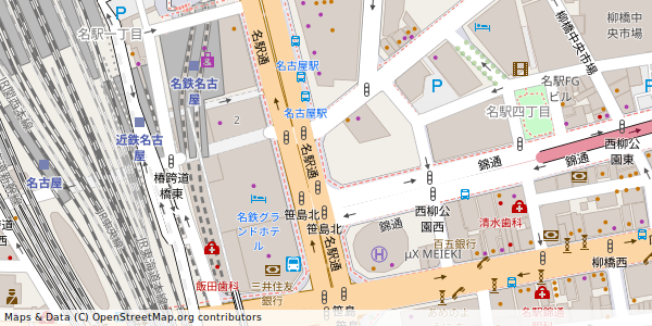 愛知県名古屋市中村区名駅 付近 : 35168804,136885185