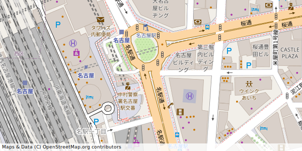 愛知県名古屋市中村区名駅 付近 : 35170823,136884319