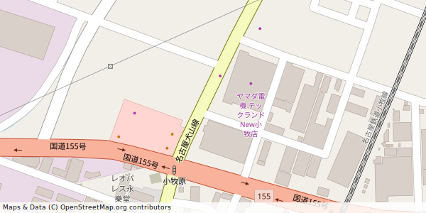 愛知県小牧市小牧原 付近 : 35302064,136934226