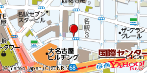 愛知県名古屋市中村区名駅 付近 : 35172750,136885759