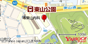 愛知県名古屋市千種区東山通 付近 : 35159688,136973878