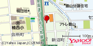 愛知県名古屋市北区新沼町 付近 : 35238658,136909540