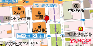 愛知県名古屋市中区栄 付近 : 35167705,136908223