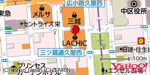 愛知県名古屋市中区栄 付近 : 35167509,136907758