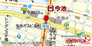 愛知県名古屋市千種区今池 付近 : 35169100,136937006