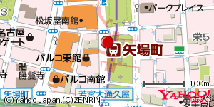 愛知県名古屋市中区栄 付近 : 35163643,136908704