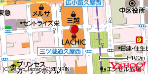 愛知県名古屋市中区栄 付近 : 35167493,136907758