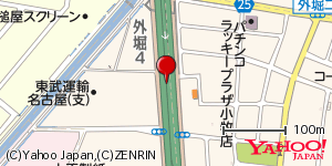 愛知県小牧市外堀 付近 : 35277423,136906733