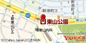 愛知県名古屋市千種区東山通 付近 : 35160468,136972872