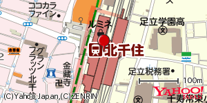 東京都足立区千住旭町 付近 : 35749646,139805145