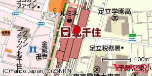 東京都足立区千住旭町 付近 : 35749477,139805337