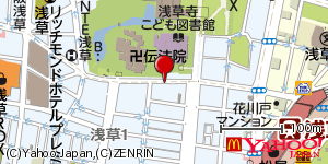 東京都台東区浅草 付近 : 35712841,139795966