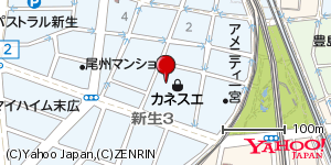 愛知県一宮市新生 付近 : 35297329,136797031