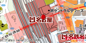 愛知県名古屋市中村区名駅 付近 : 35170595,136882445