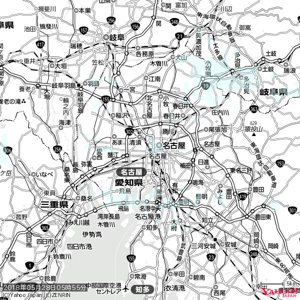 名古屋の天気(雨) 降水強度: 0.85(mm/h) 2018年05月28日 05時55分の雨雲 #雨雲bot #bot 名古屋の天気(雨) 降水強度: 0.85(mm/h) 2018年05月28日 05時55分の雨雲 #雨雲bot #bot