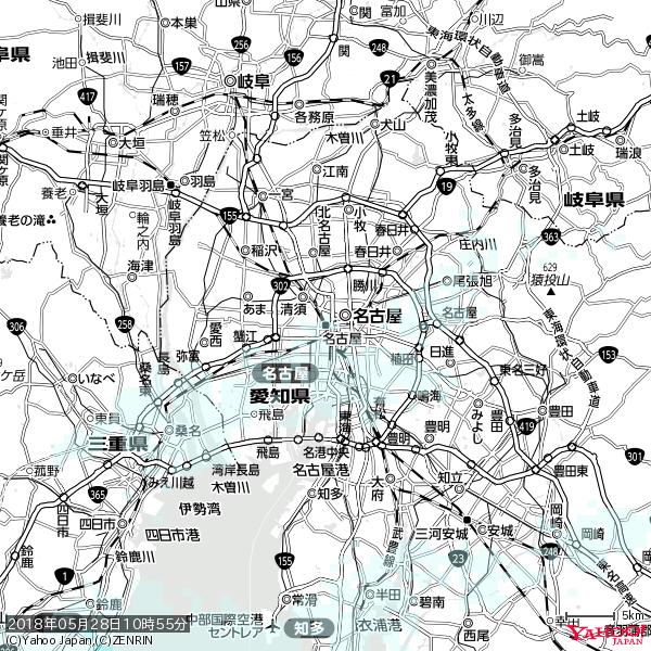名古屋の天気(雨) 降水強度: 0.45(mm/h) 2018年05月28日 10時55分の雨雲 #雨雲bot #bot 名古屋の天気(雨) 降水強度: 0.45(mm/h) 2018年05月28日 10時55分の雨雲 #雨雲bot #bot