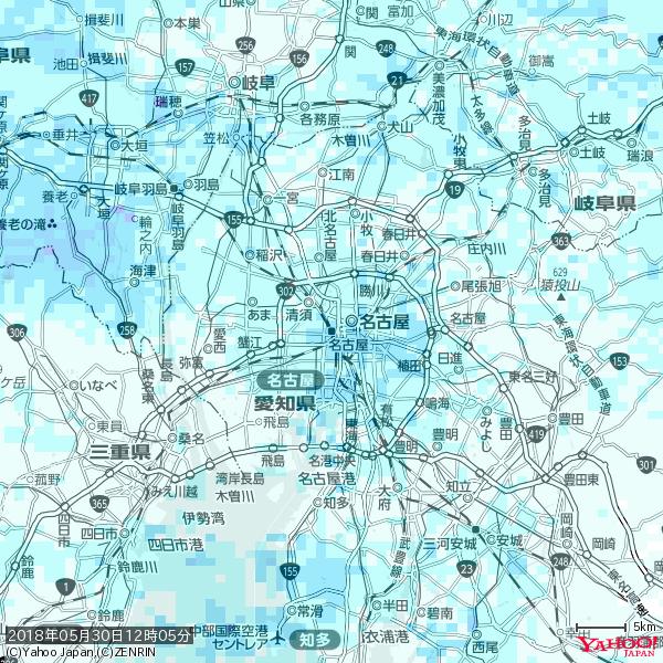 名古屋の天気(雨) 降水強度: 2.13(mm/h) 2018年05月30日 12時05分の雨雲 #雨雲bot #bot 名古屋の天気(雨) 降水強度: 2.13(mm/h) 2018年05月30日 12時05分の雨雲 #雨雲bot #bot
