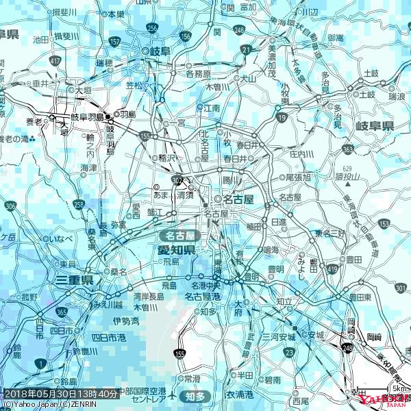 名古屋の天気(雨) 降水強度: 0.75(mm/h) 2018年05月30日 13時40分の雨雲 #雨雲bot #bot 名古屋の天気(雨) 降水強度: 0.75(mm/h) 2018年05月30日 13時40分の雨雲 #雨雲bot #bot