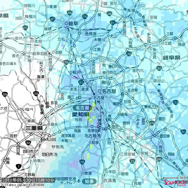 名古屋の天気(雨) 降水強度: 4.88(mm/h) 2018年05月30日 15時10分の雨雲 #雨雲bot #bot 名古屋の天気(雨) 降水強度: 4.88(mm/h) 2018年05月30日 15時10分の雨雲 #雨雲bot #bot