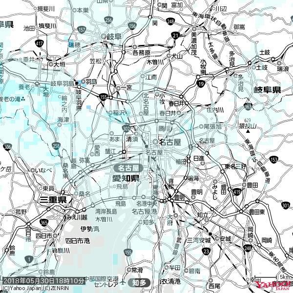 名古屋の天気(雨) 降水強度: 0.65(mm/h) 2018年05月30日 18時10分の雨雲 #雨雲bot #bot 名古屋の天気(雨) 降水強度: 0.65(mm/h) 2018年05月30日 18時10分の雨雲 #雨雲bot #bot