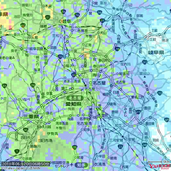 名古屋の天気(雨): 強い雨 降水強度: 27.50(mm/h) 2018年06月20日 06時50分の雨雲 #豪雨bot #雨雲bot #bot 名古屋の天気(雨): 強い雨 降水強度: 27.50(mm/h) 2018年06月20日 06時50分の雨雲 #豪雨bot #雨雲bot #bot