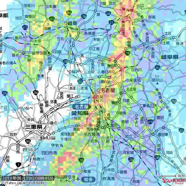 名古屋の天気(雨): 激しい雨 降水強度: 39.50(mm/h) 2018年06月20日 08時45分の雨雲 #豪雨bot #雨雲bot #bot 名古屋の天気(雨): 激しい雨 降水強度: 39.50(mm/h) 2018年06月20日 08時45分の雨雲 #豪雨bot #雨雲bot #bot
