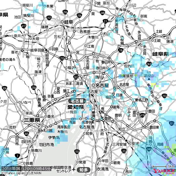 名古屋の天気(雨) 降水強度: 2.63(mm/h) 2018年06月20日 09時45分の雨雲 #雨雲bot #bot 名古屋の天気(雨) 降水強度: 2.63(mm/h) 2018年06月20日 09時45分の雨雲 #雨雲bot #bot