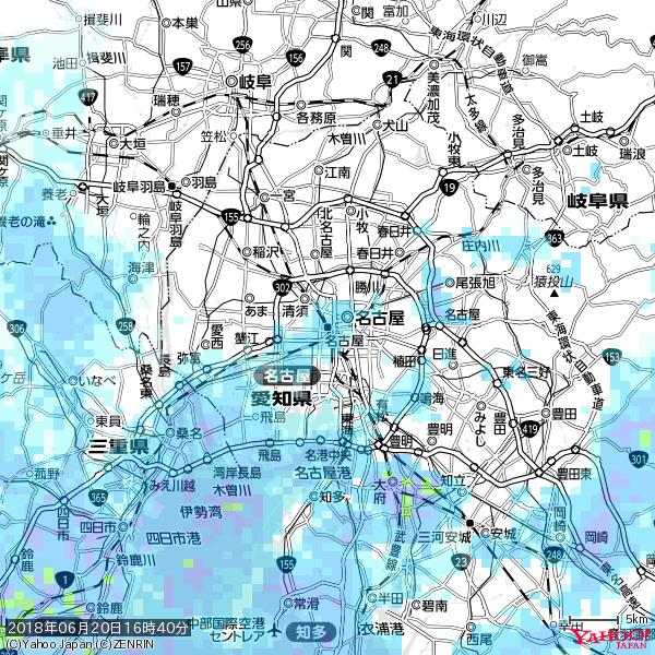 名古屋の天気(雨) 降水強度: 2.38(mm/h) 2018年06月20日 16時40分の雨雲 #雨雲bot #bot 名古屋の天気(雨) 降水強度: 2.38(mm/h) 2018年06月20日 16時40分の雨雲 #雨雲bot #bot