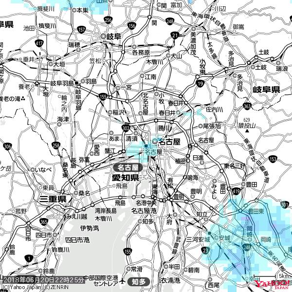 名古屋の天気(雨) 降水強度: 2.13(mm/h) 2018年06月20日 22時25分の雨雲 #雨雲bot #bot 名古屋の天気(雨) 降水強度: 2.13(mm/h) 2018年06月20日 22時25分の雨雲 #雨雲bot #bot