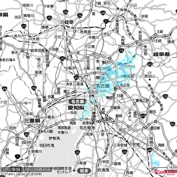 名古屋の天気(雨) 降水強度: 1.05(mm/h) 2018年06月29日 06時45分の雨雲 #雨雲bot #bot 名古屋の天気(雨) 降水強度: 1.05(mm/h) 2018年06月29日 06時45分の雨雲 #雨雲bot #bot