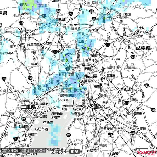 名古屋の天気(雨) 降水強度: 7.75(mm/h) 2018年06月29日 11時00分の雨雲 #雨雲bot #bot 名古屋の天気(雨) 降水強度: 7.75(mm/h) 2018年06月29日 11時00分の雨雲 #雨雲bot #bot