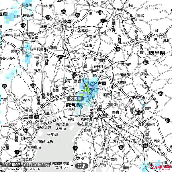 名古屋の天気(雨): やや強い雨 降水強度: 12.50(mm/h) 2018年07月01日 00時30分の雨雲 #雨雲bot #bot 名古屋の天気(雨): やや強い雨 降水強度: 12.50(mm/h) 2018年07月01日 00時30分の雨雲 #雨雲bot #bot
