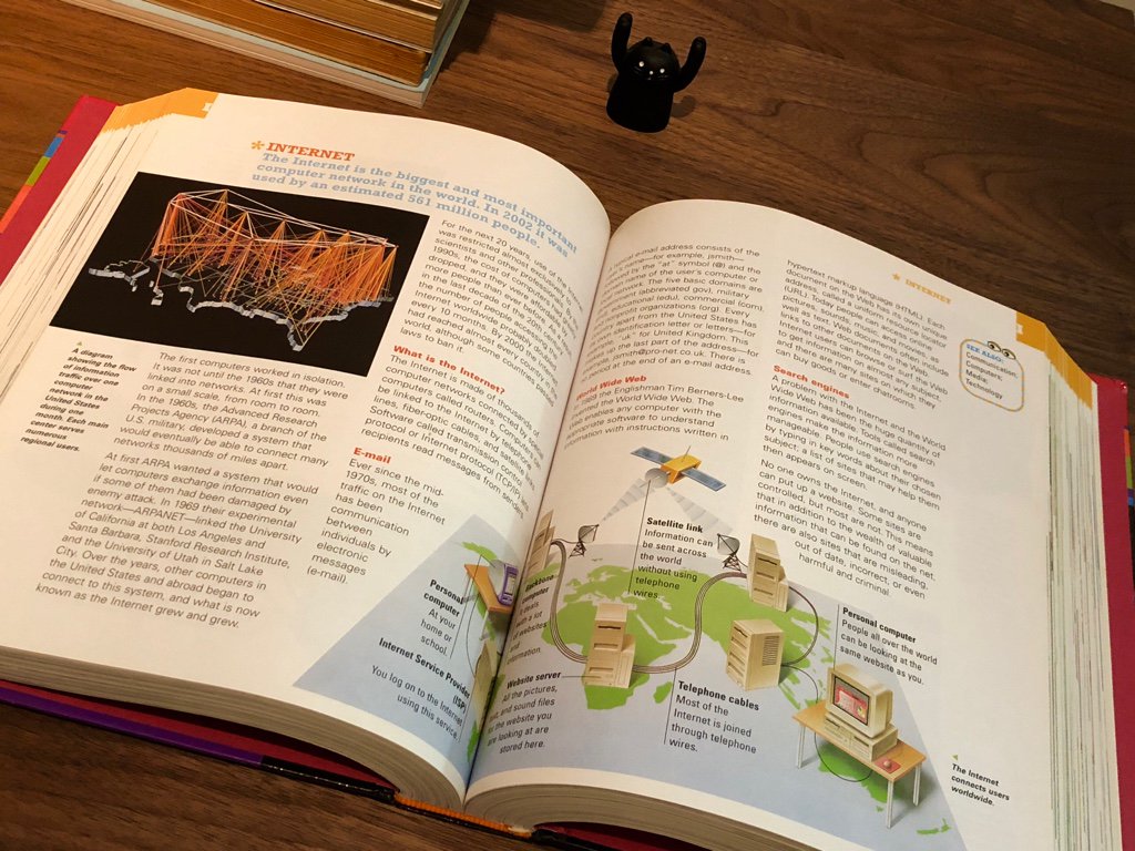 INTERNETの項目がなんとなく古く見える。2004年発行の本だからなぁ。 Scholastic Children's Encyclopedia | Inc Scholastic, Kate Waters | Encyclopedias INTERNETの項目がなんとなく古く見える。2004年発行の本だからなぁ。 Scholastic Children's Encyclopedia | Inc Scholastic, Kate Waters | Encyclopedias