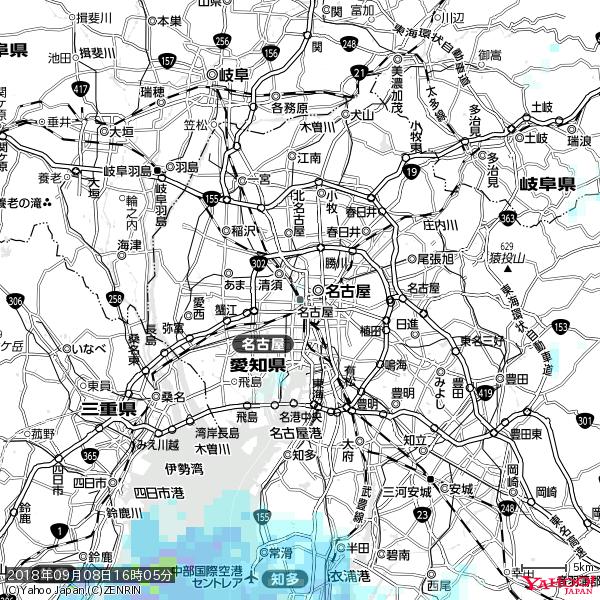 名古屋の天気(雨) 降水強度: 0.55(mm/h) 2018年09月08日 16時05分の雨雲 #雨雲bot #bot 名古屋の天気(雨) 降水強度: 0.55(mm/h) 2018年09月08日 16時05分の雨雲 #雨雲bot #bot